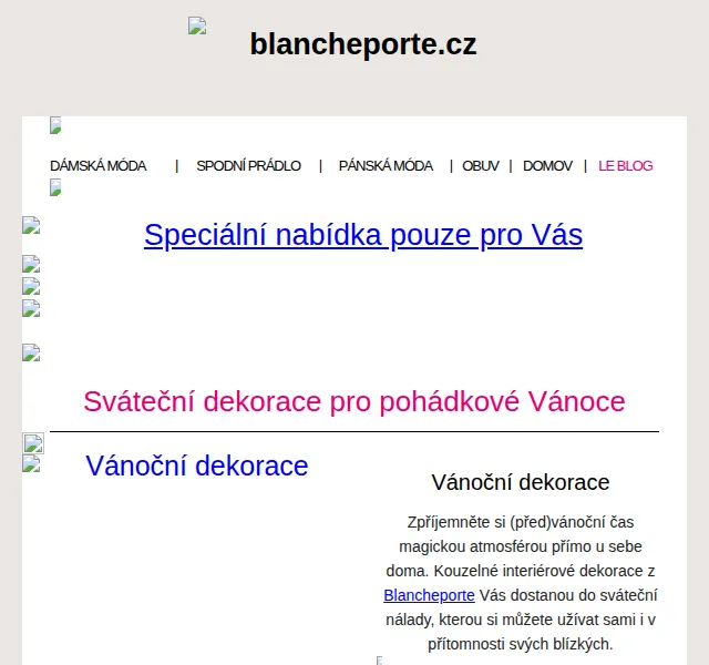 Blancheporte: Vánoční dekorace se slevou až 50 % – červen 2026 | Nuslet.cz
