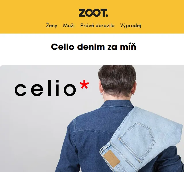 ZOOT: Celio džíny – 20% sleva pro VIP – září 2026 | Nuslet.cz