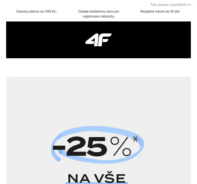 4Fstore: -25% na vše – červenec 2026 | Nuslet.cz