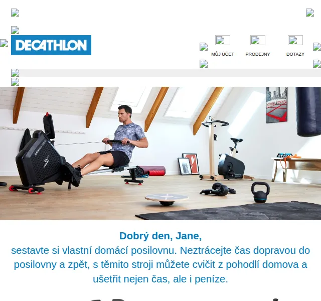 DECATHLON: Domácí posilovna od 2 899 Kč – červen 2026 | Nuslet.cz