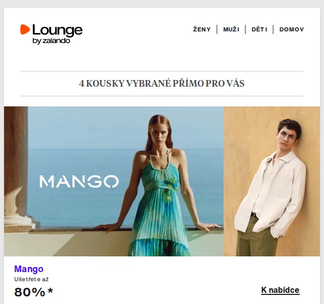 Lounge by Zalando: Mango, Karl Lagerfeld – až 80 % sleva – duben 2026