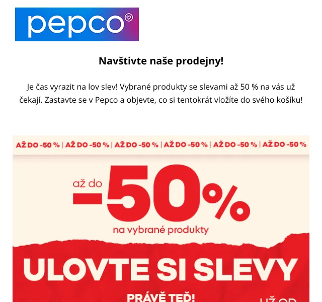 Pepco: Sleva až 50 % – duben 2026 | Nuslet.cz