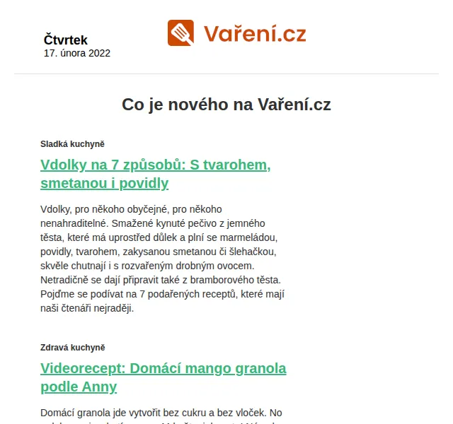 Vaření.cz: Nové recepty na vdolky a smažený sýr – únor 2026 | Nuslet.cz