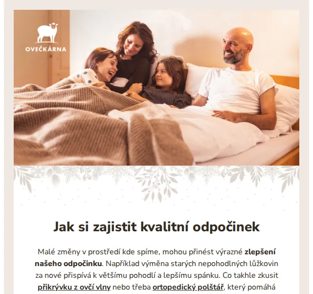 Ovečkárna: Kvalitní spánek s vlněnými produkty – červenec 2026 | Nuslet.cz