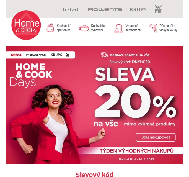 Home & Cook: 20% sleva na vše – červen 2026 | Nuslet.cz