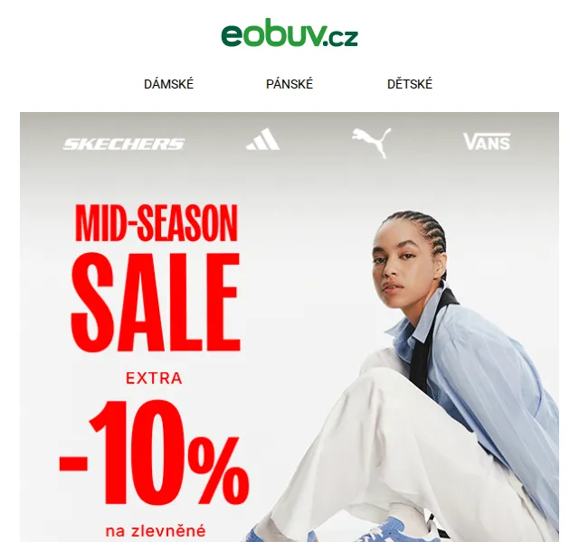 eobuv.cz: Extra -10% na zlevněné boty v Mid-Season Sale – červen 2025 | Nuslet.cz