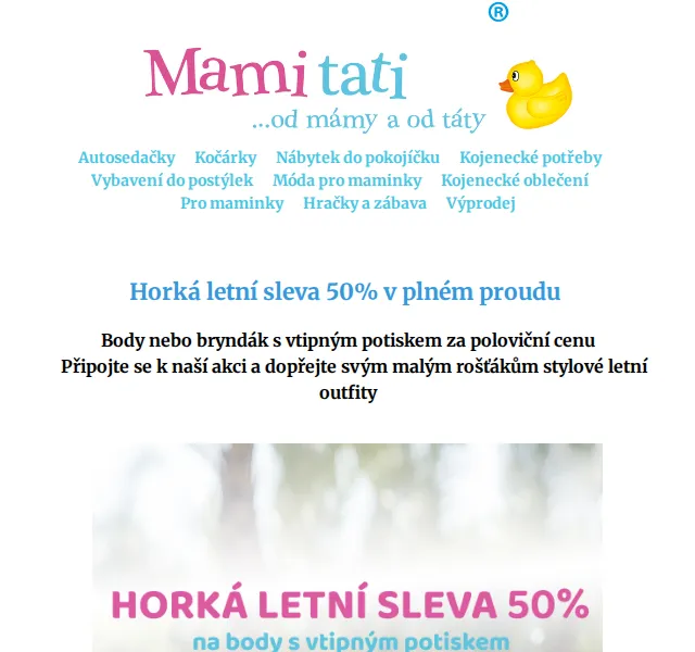 Mamitati: Sleva 50% na body a bryndáky – červenec 2026 | Nuslet.cz