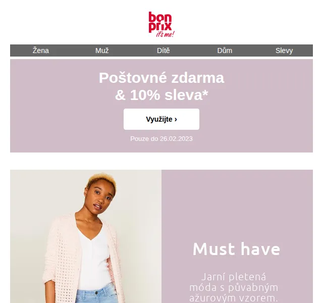 Bonprix: 10% sleva a poštovné zdarma – červen 2026 | Nuslet.cz