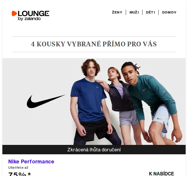 Lounge by Zalando: Nike, Jordan, BOSS se slevou až 75 % – červen 2026 | Nuslet.cz