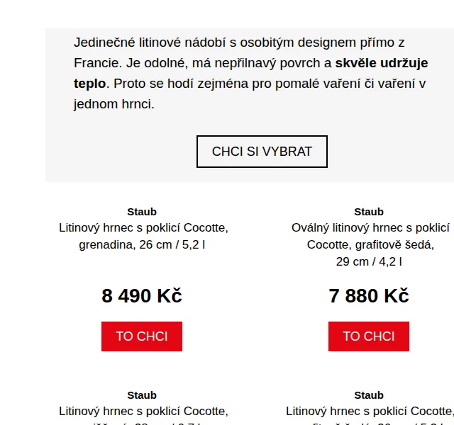 Potten & Pannen: Litinové nádobí Staub od 7 450 Kč – červen 2026 | Nuslet.cz