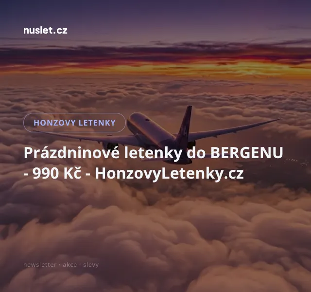 Honzovy letenky: Letenky do Bergenu 990 Kč – květen 2026