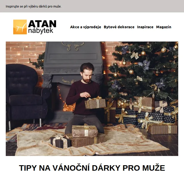 ATAN nábytek: tipy na dárky pro muže – červen 2026 | Nuslet.cz