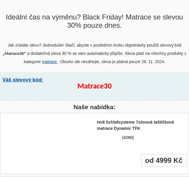 Lidl: Všechny matrace se slevou 30 % – listopad 2026 | Nuslet.cz