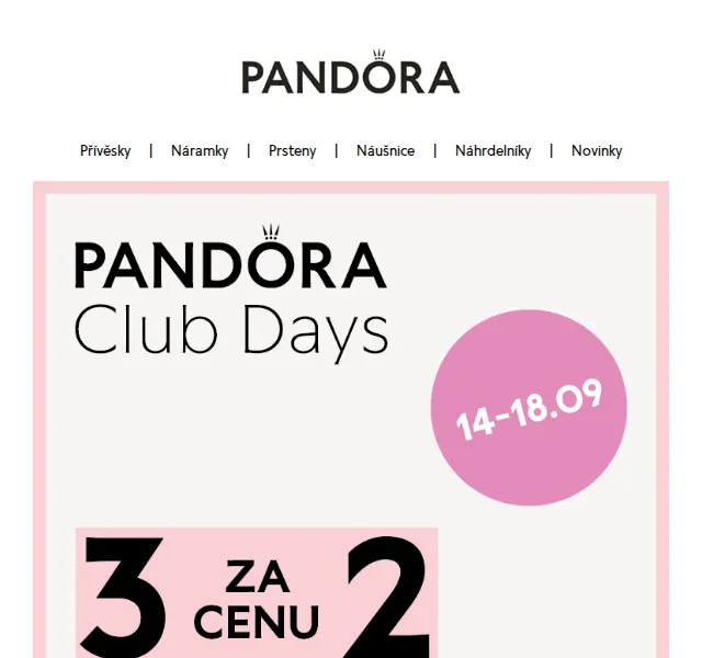 Pandora: 3 za cenu 2 (nejlevnější zdarma) – červenec 2026 | Nuslet.cz