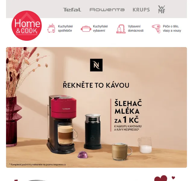 Home & Cook: Nespresso s poukazem na Aeroccino 3 – červenec 2026 | Nuslet.cz
