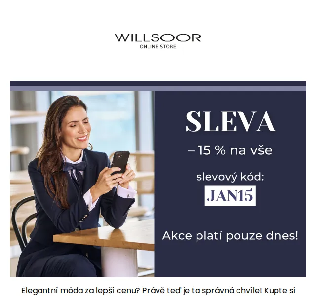 Košile Willsoor: 15% sleva na vše – červenec 2026 | Nuslet.cz