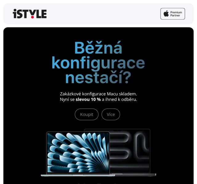 iSTYLE: 10 % sleva na Mac konfigurace – červen 2026