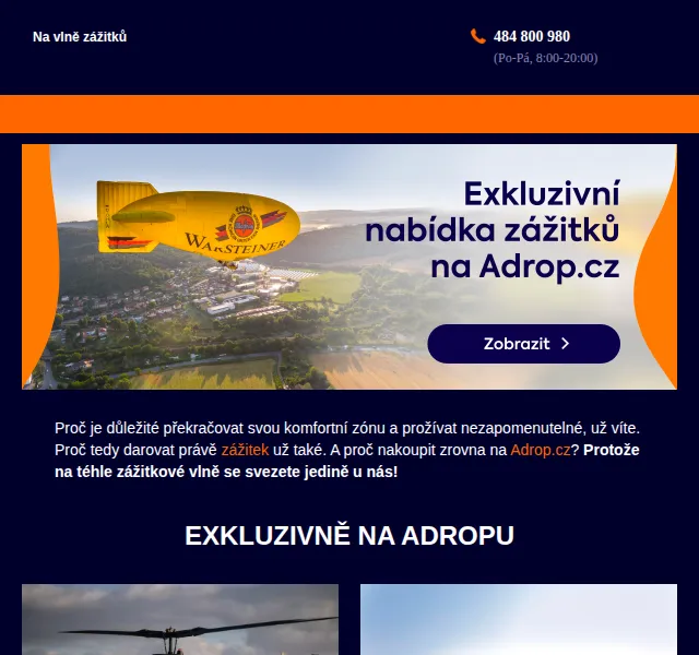 Adrop.cz: Dárkové zážitky – červenec 2026 | Nuslet.cz