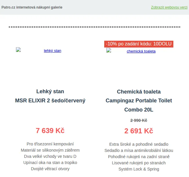 Patro: Stan, toaleta, cyklocomputery a outdoor – červenec 2026 | Nuslet.cz