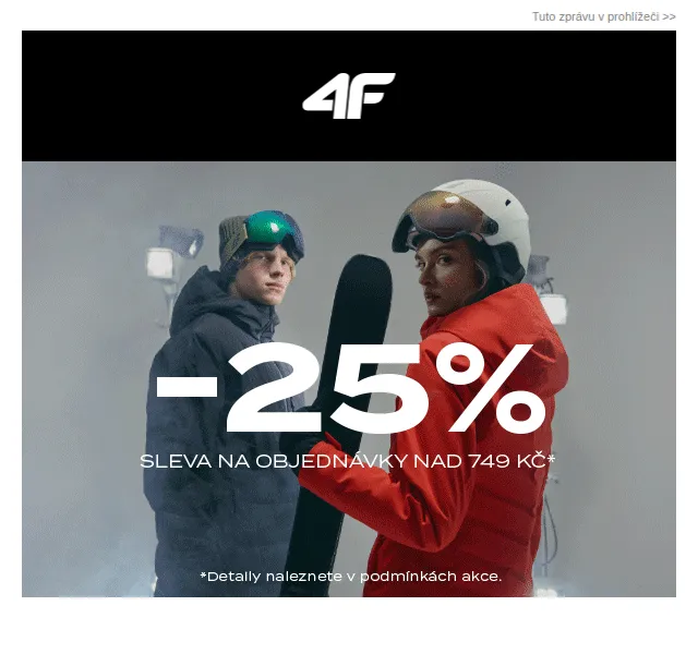 4Fstore: Sleva 25 % na vše nad 749 Kč – červenec 2026 | Nuslet.cz
