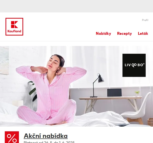 Kaufland: Liv&Bo spaní a bytové doplňky – červenec 2026 | Nuslet.cz