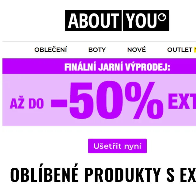 ABOUT YOU: Finální jarní výprodej až -50 % – červenec 2026 | Nuslet.cz