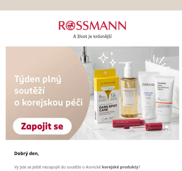 ROSSMANN: Soutěž o korejskou kosmetiku – květen 2026 | Nuslet.cz