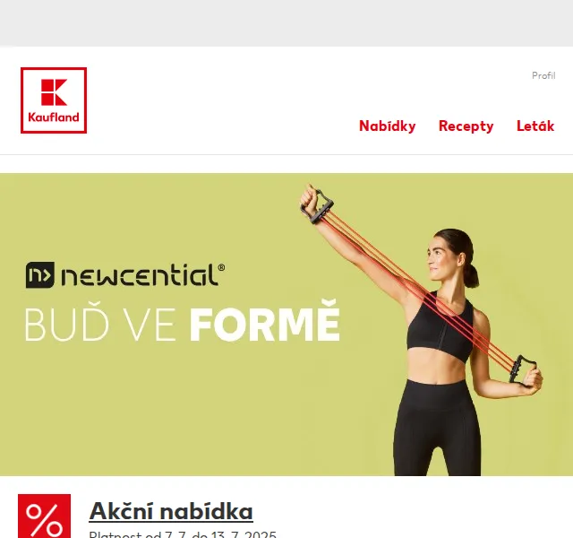 Kaufland: Newcential funkční oblečení a kettlebell – červenec 2026 | Nuslet.cz