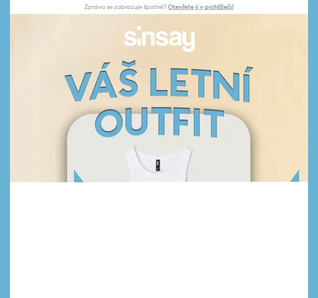 Sinsay: Trička od 59 Kč, šortky od 89 Kč – červenec 2026 | Nuslet.cz