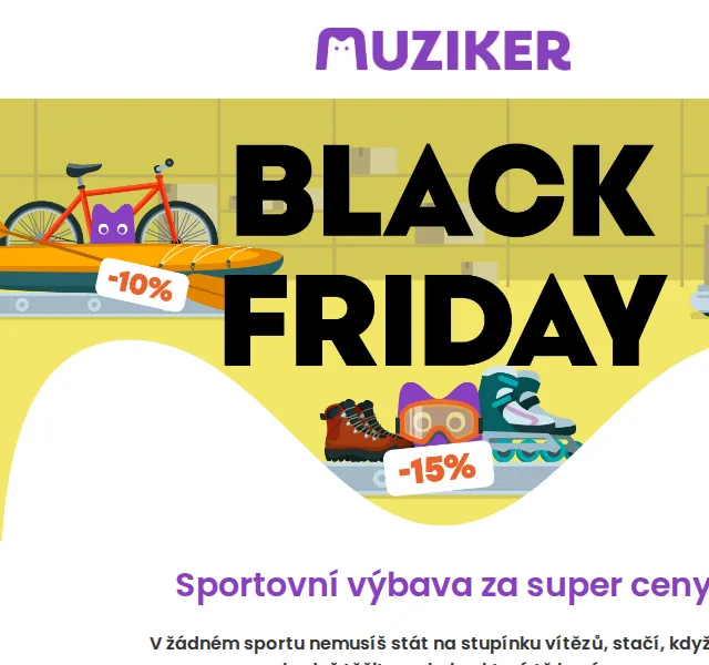 Muziker: Black Friday na sportovní vybavení – červenec 2026 | Nuslet.cz