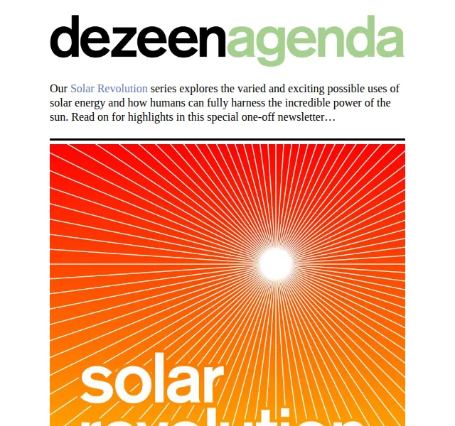 Dezeen Daily: Solární revoluce – červen 2026 | Nuslet.cz