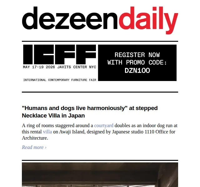 Dezeen Daily: Novinky z architektury a designu – červenec 2026 | Nuslet.cz