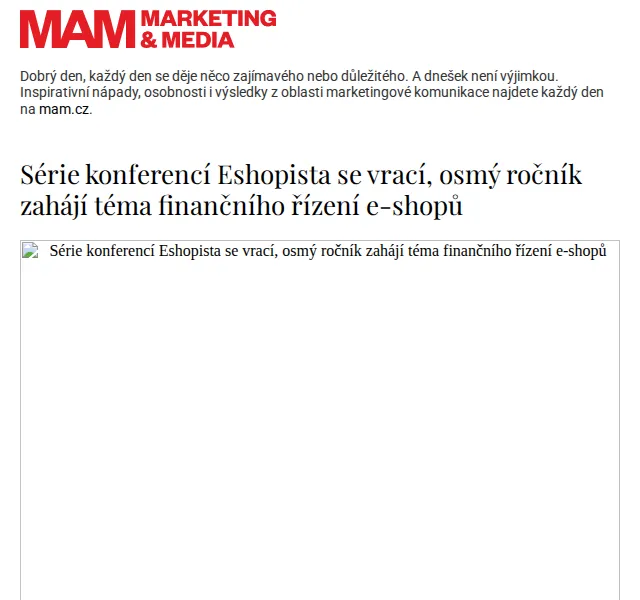 Marketing & Media: MAM zprávy – září 2026 | Nuslet.cz