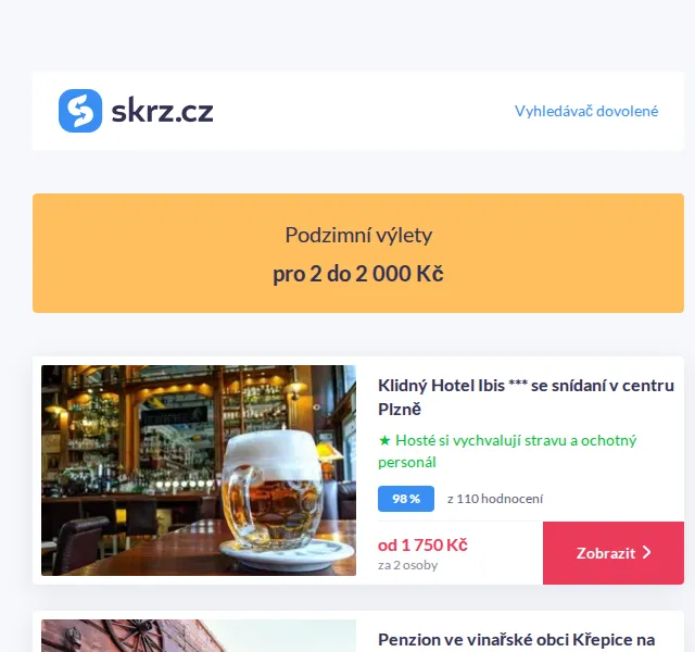 Vánoce na Skrz: Pobyty v přírodě do 2 000 Kč – červenec 2026 | Nuslet.cz