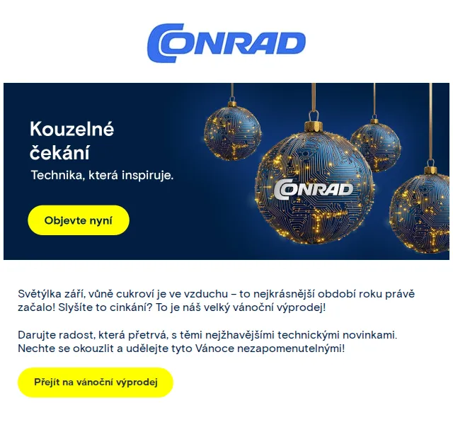 Conrad Electronic: Vánoční výprodej slevy až 60 % – červenec 2026 | Nuslet.cz