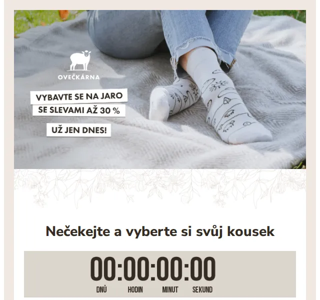 Ovečkárna: sleva až 30 % na jarní kousky – červenec 2026 | Nuslet.cz