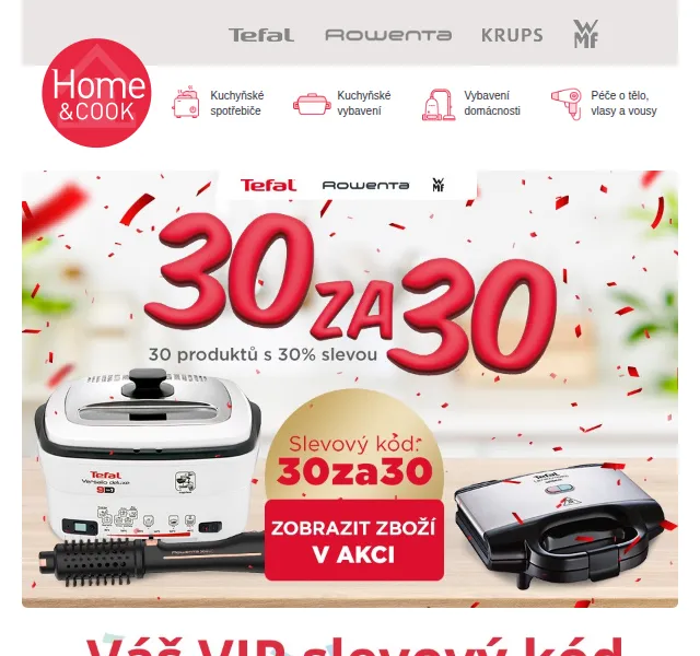 Home & Cook: 30% sleva na kuchyňské spotřebiče – červen 2026 | Nuslet.cz