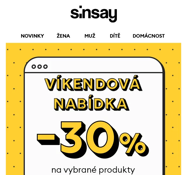 Sinsay: -30% na vybrané produkty – červen 2026 | Nuslet.cz