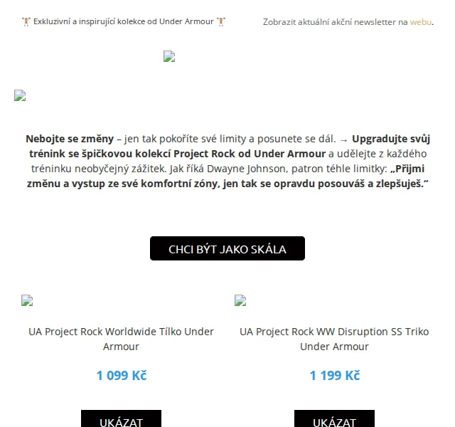 UrbanStore: Project Rock Under Armour – červen 2026 | Nuslet.cz