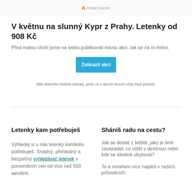 Cestujlevne.com: Letenky na Kypr od 908 Kč – květen 2026 | Nuslet.cz