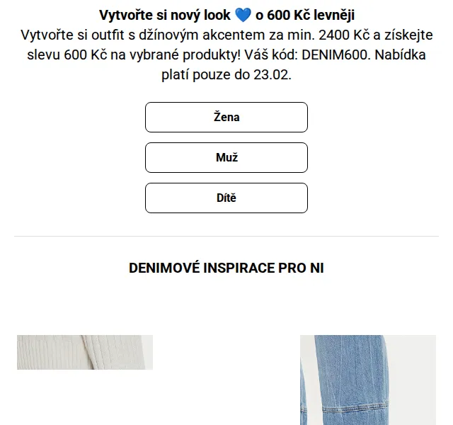 Modivo: Denim sleva 600 Kč – červenec 2026 | Nuslet.cz