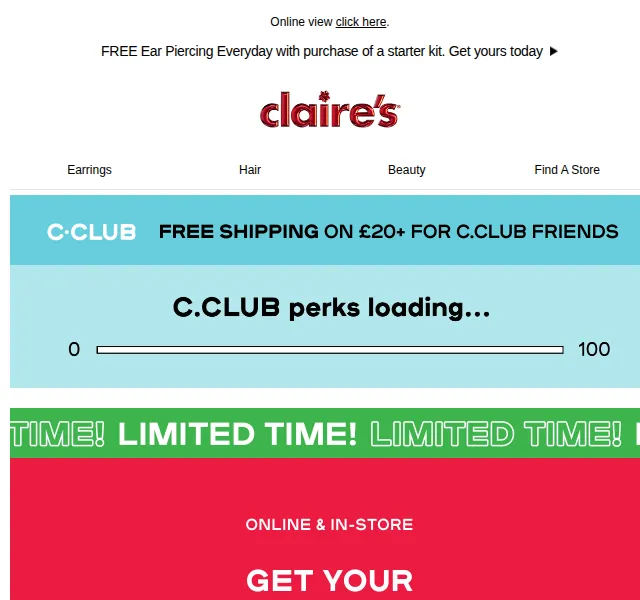 Claire's: Too many deals! £2 Clearance – červenec 2026 | Nuslet.cz