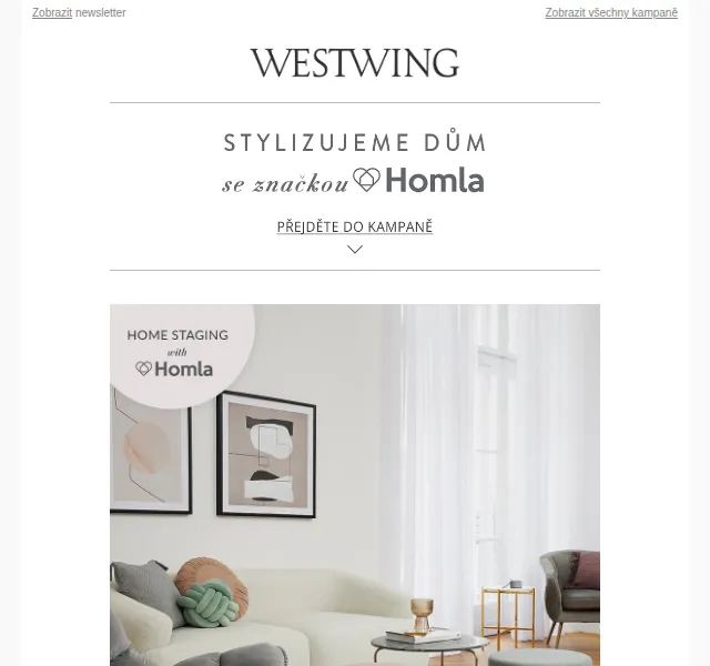 Westwing: HOMLA nábytek a dekorace – červen 2026 | Nuslet.cz