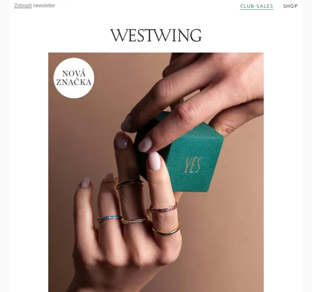 Westwing: Šperky YES a nábytek do -55% – červen 2026 | Nuslet.cz