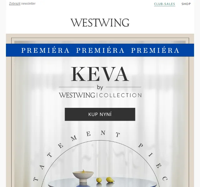 Westwing: stůl KEVA Westwing Collection – červen 2026 | Nuslet.cz