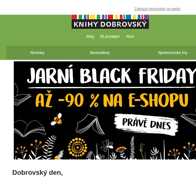 KnihyDobrovsky.cz: Jarní Black Friday s tisíci slev – červenec 2026 | Nuslet.cz