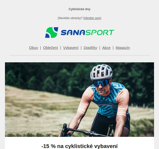 Sanasport: -15 % na cyklistické vybavení – červen 2026 | Nuslet.cz