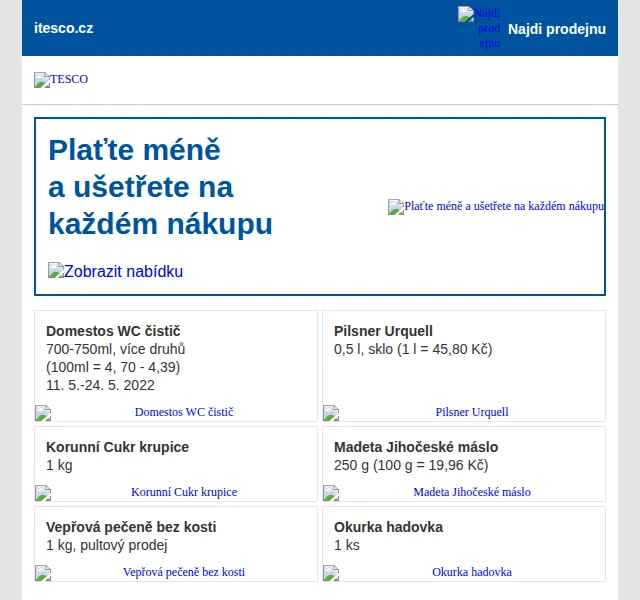 Tesco: Garance nejnižších cen – červen 2026 | Nuslet.cz