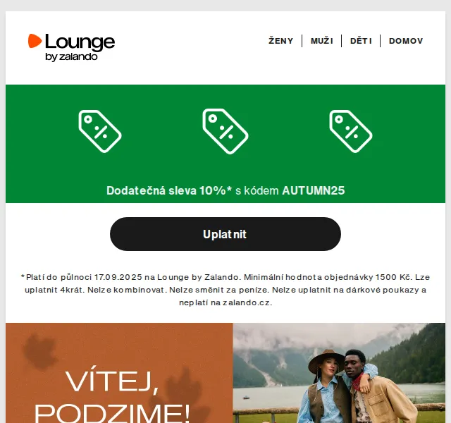Lounge by Zalando: 10 % sleva + New Balance, Columbia – duben 2026