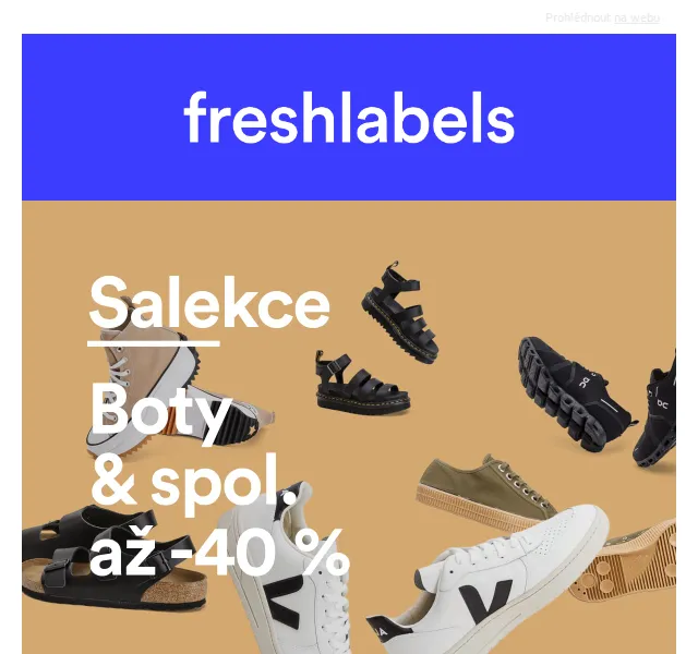 Freshlabels: Sleva až 40 % na boty Veja, Converse a Birkenstock – červen 2026 | Nuslet.cz